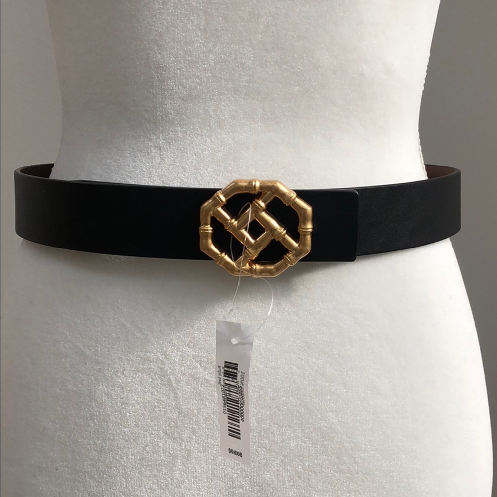 J. McLaughlin Black Reversible Belt NWT Size S